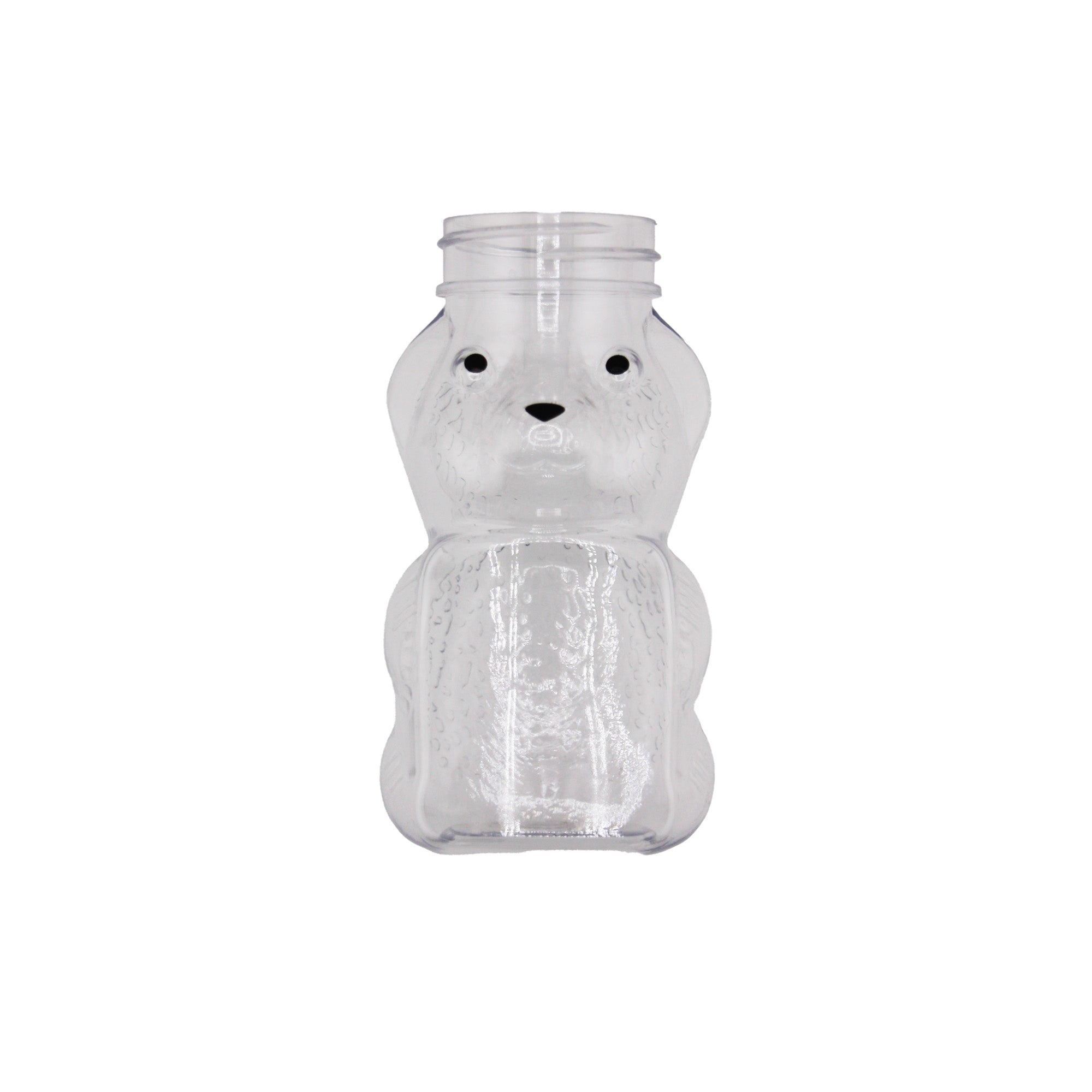 Clear Plastic Flat Belly Honey Bear Container 4 fl oz (50 Pack)