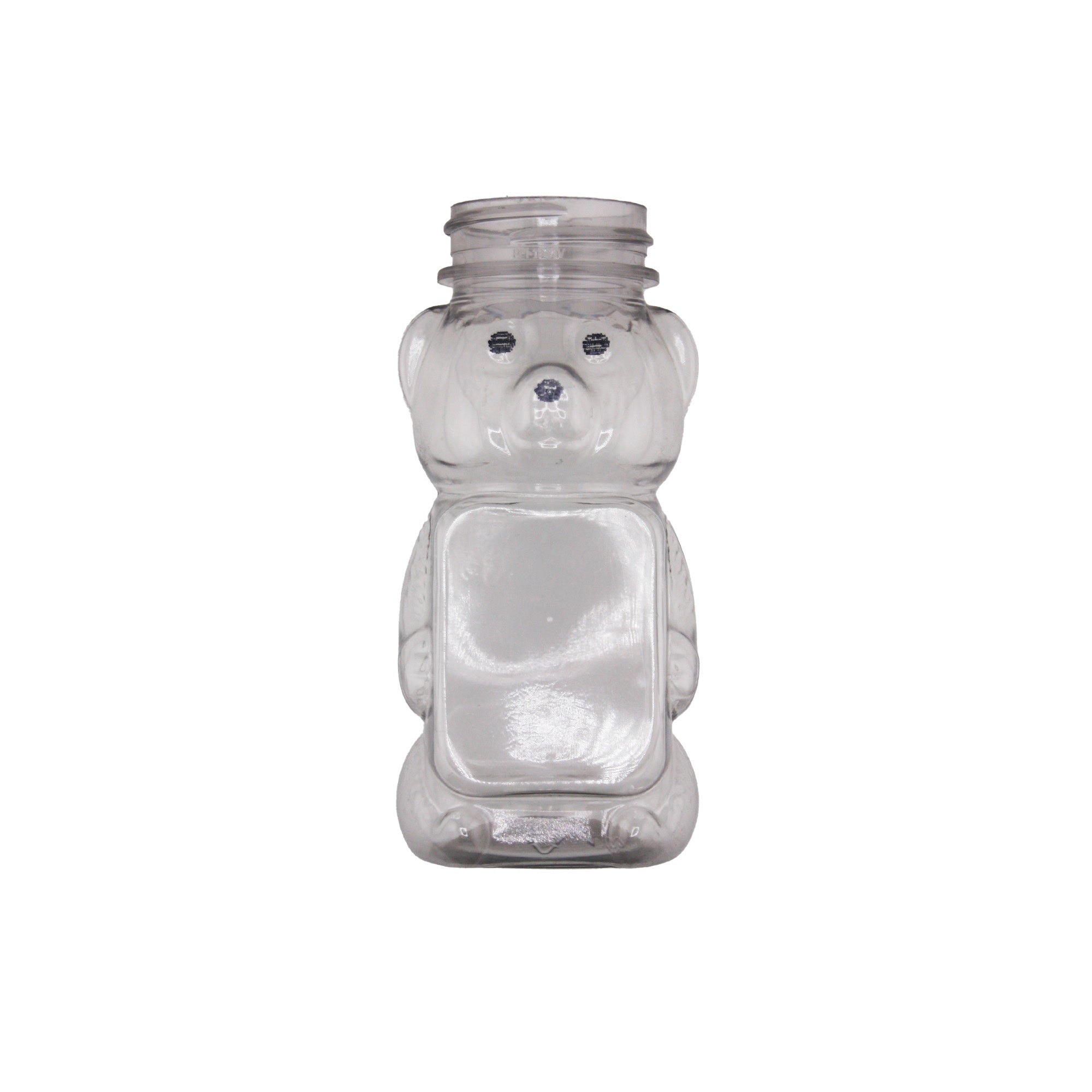 Clear Plastic Flat Belly Honey Bear Container 5.3 fl oz (50 Pack)