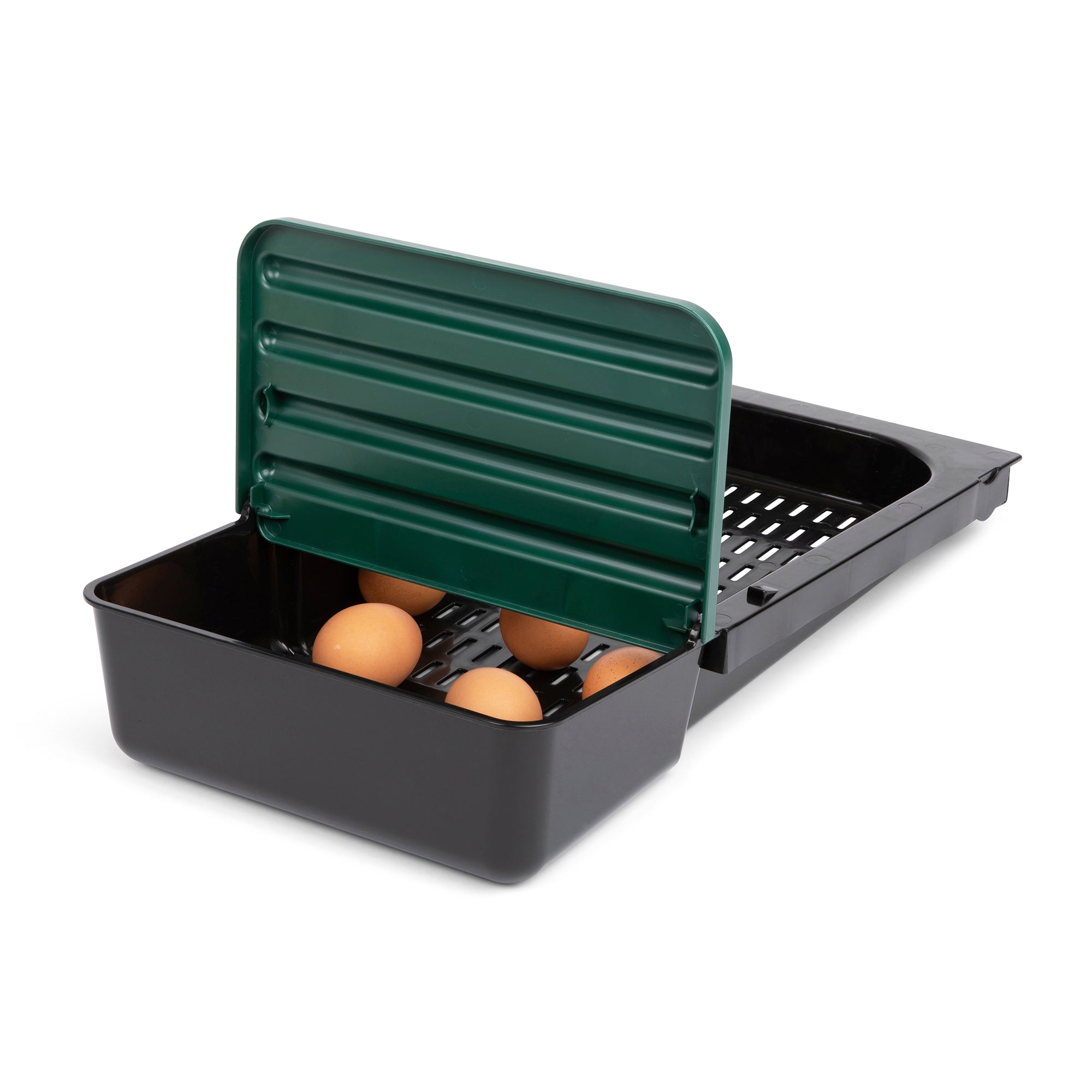 3 Compartment Reverse Roll Away/ Roll Out Chicken Nesting Box with Compact Trays/Lids & Wood Perches