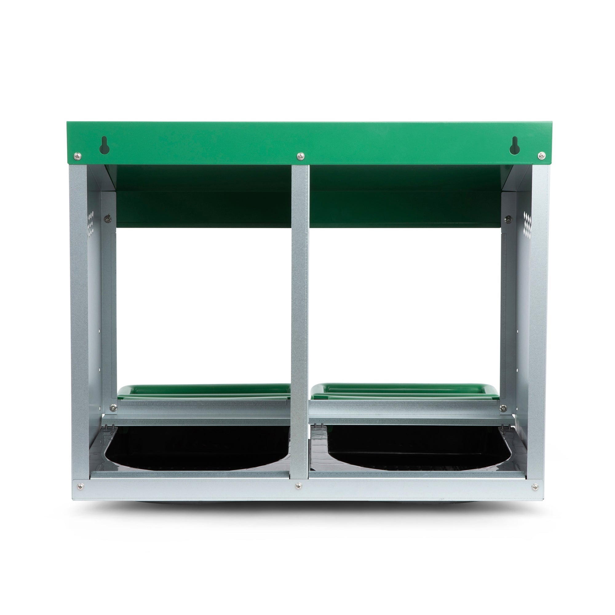 2 Compartment Roll Away/ Roll Out Chicken Nesting Box with Classic Trays/Lids