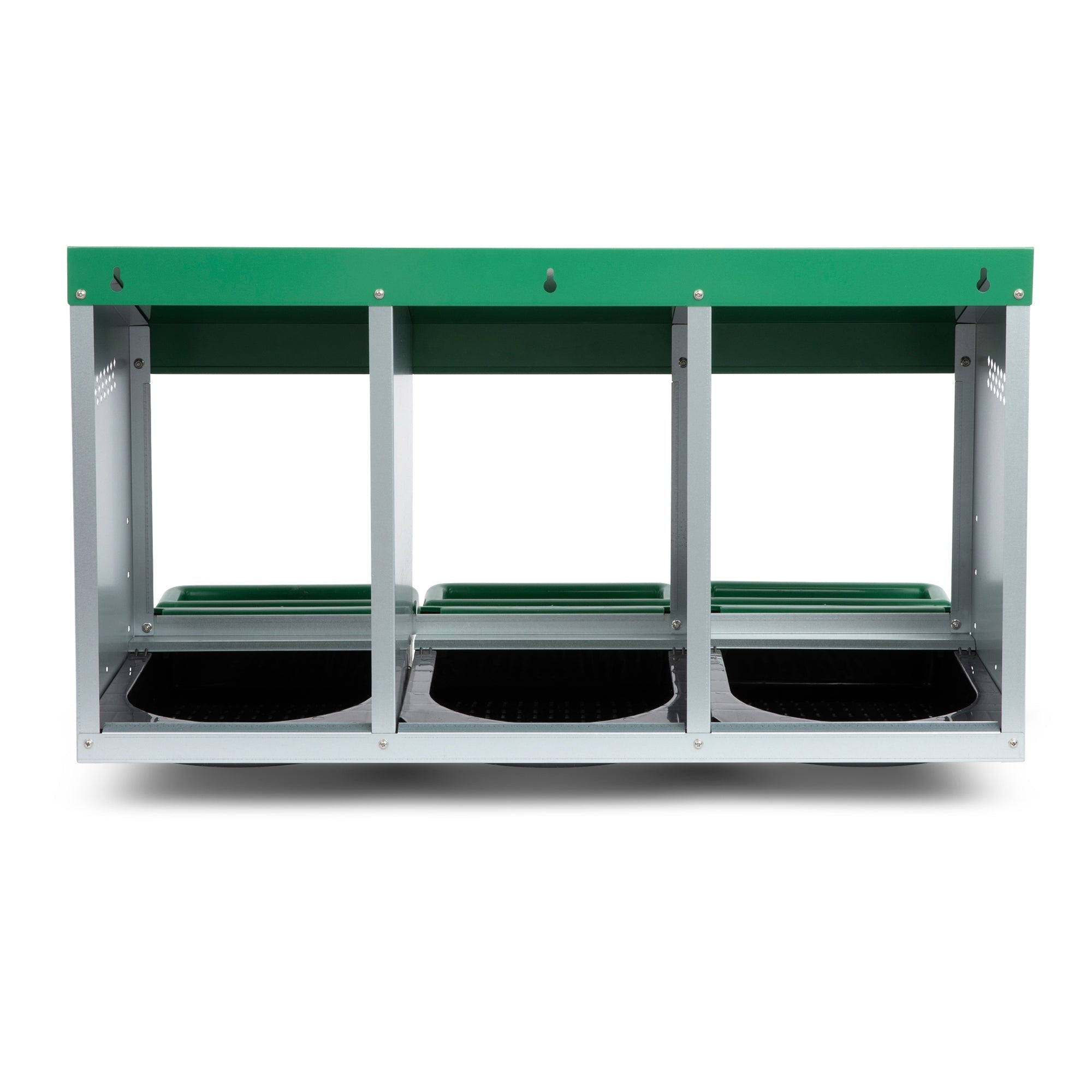 3 Compartment Roll Away/ Roll Out Chicken Nesting Box with Classic Trays/Lids