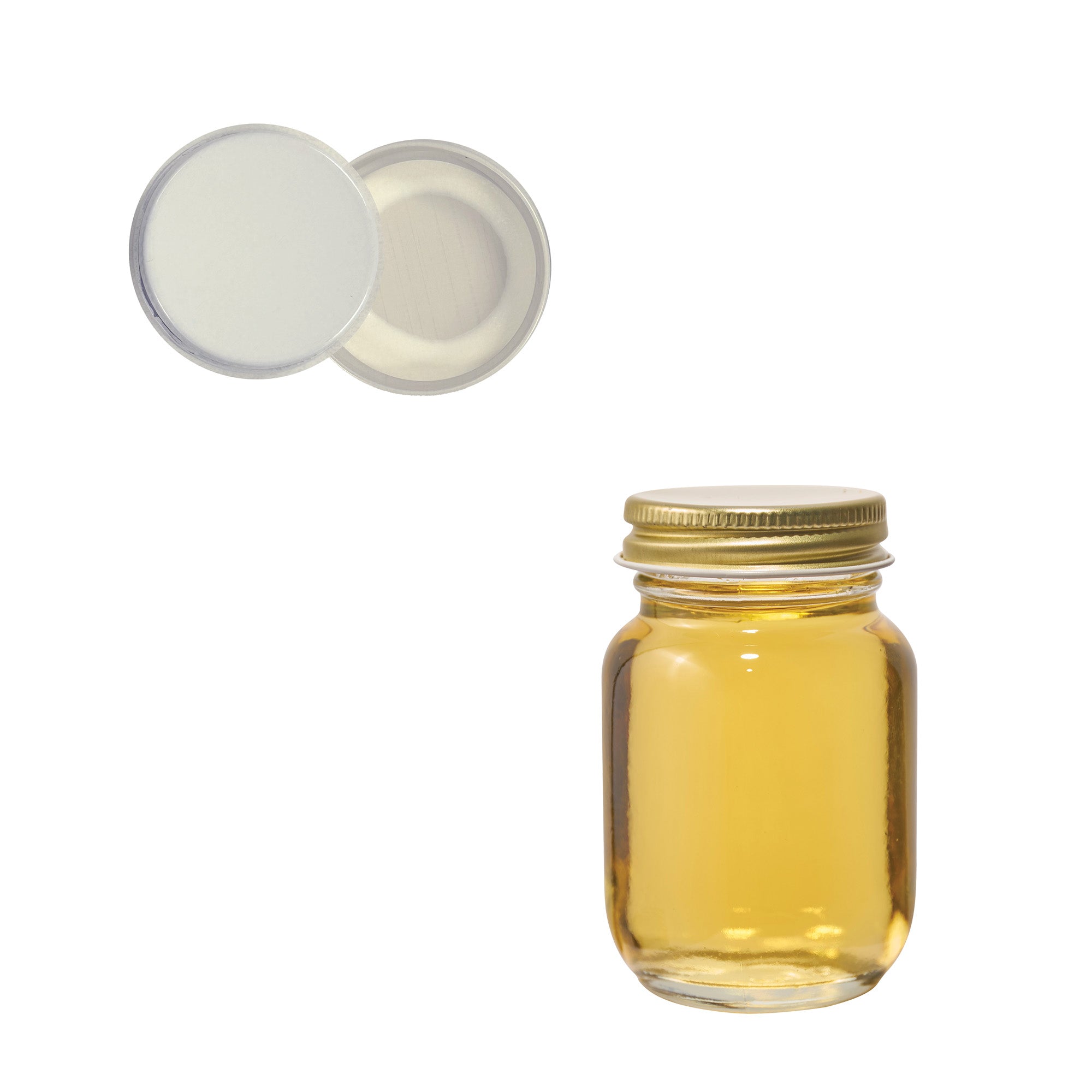 Clear Glass Mini Mason Jar with Lid 2 fl oz (24 Pack)
