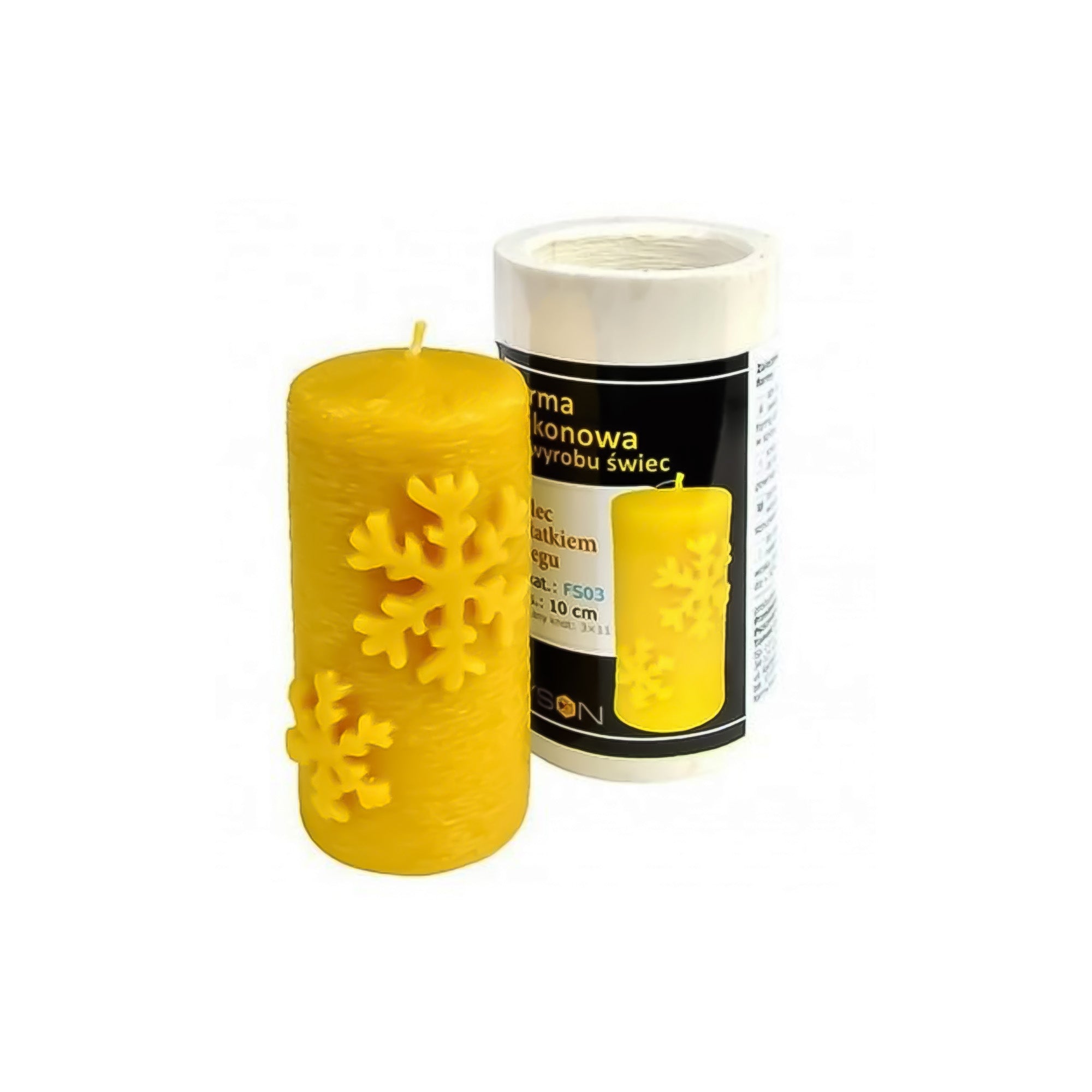 Cylinder Snowflake Candle Mold