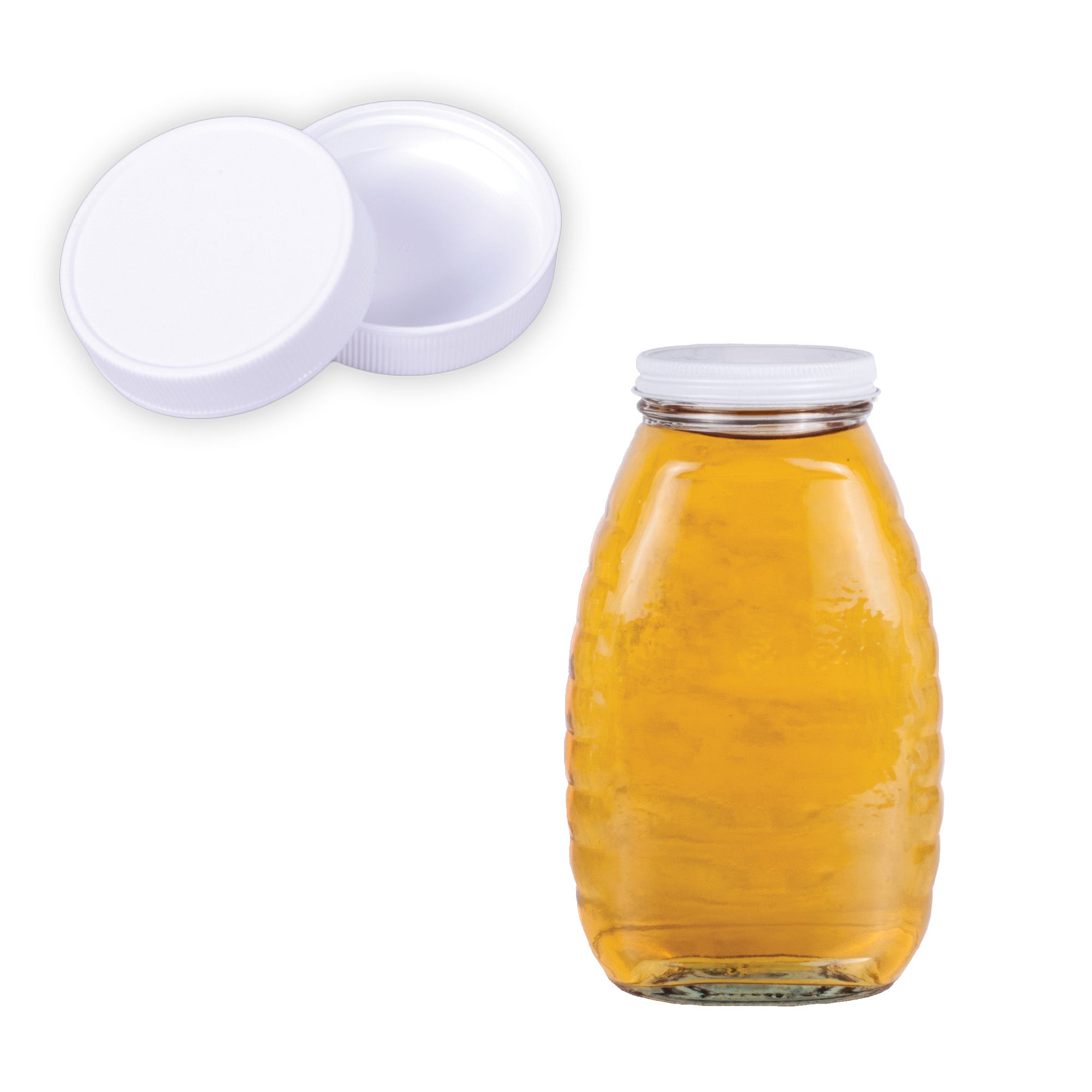 Clear Glass Classic Jar with Lid 1 lb (12 Pack)