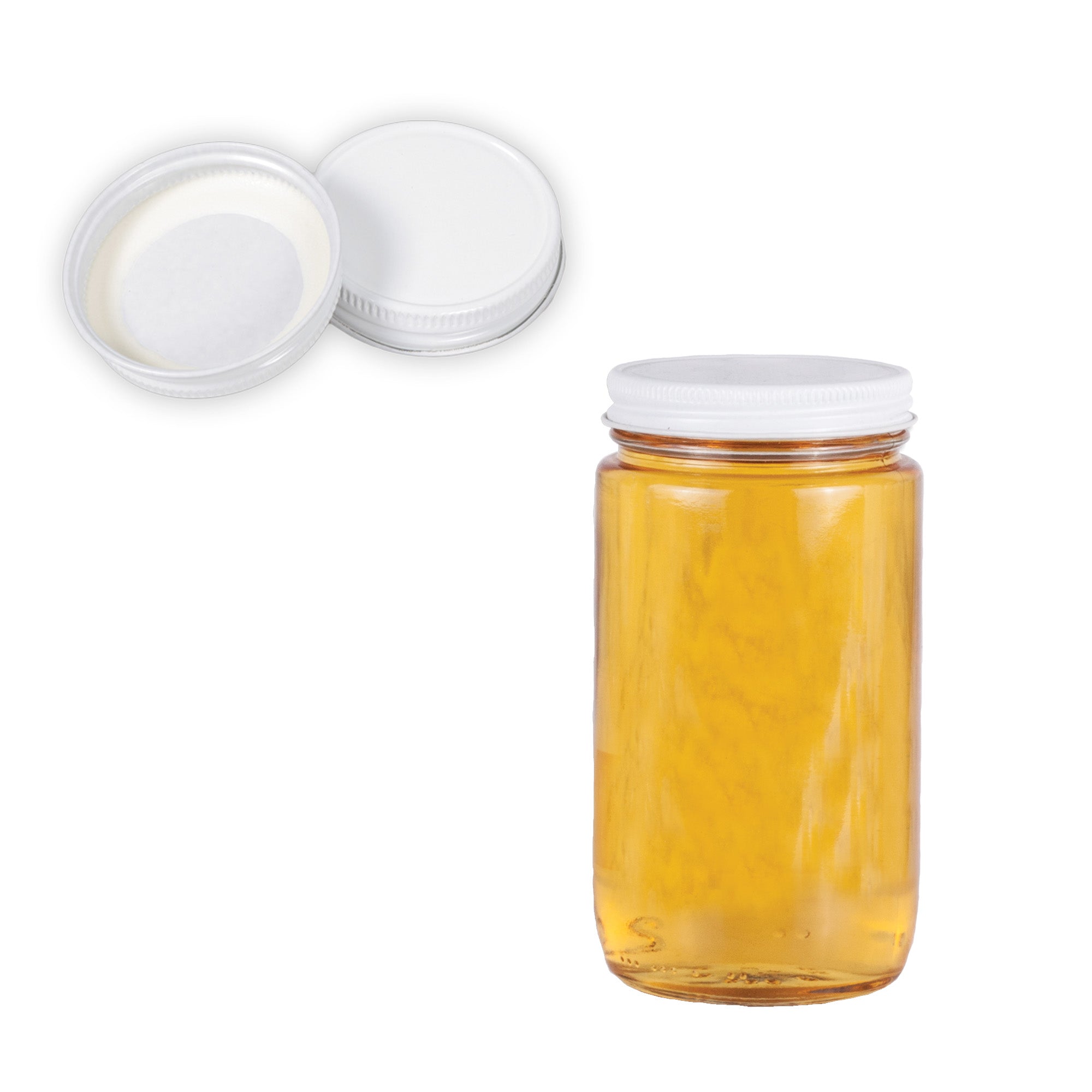 Clear Glass Classic Cylinder Jar with Lid 10.67 fl oz (12 Pack)