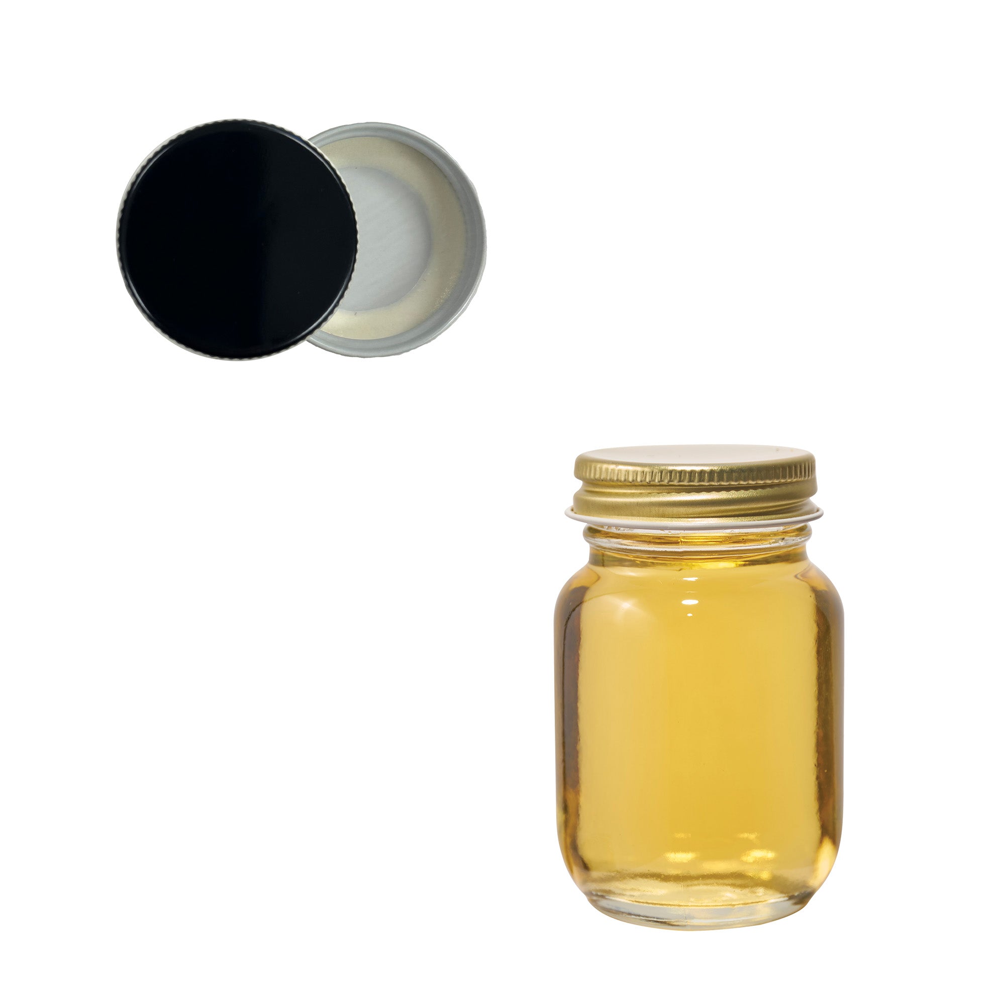 Clear Glass Mini Mason Jar with Lid 2 fl oz (24 Pack)