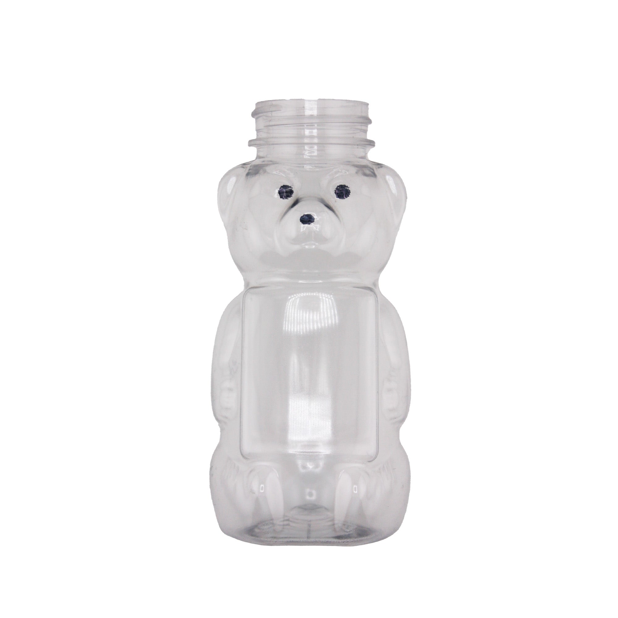 Clear Plastic Flat Belly Honey Bear Container 8 fl oz (50 Pack)