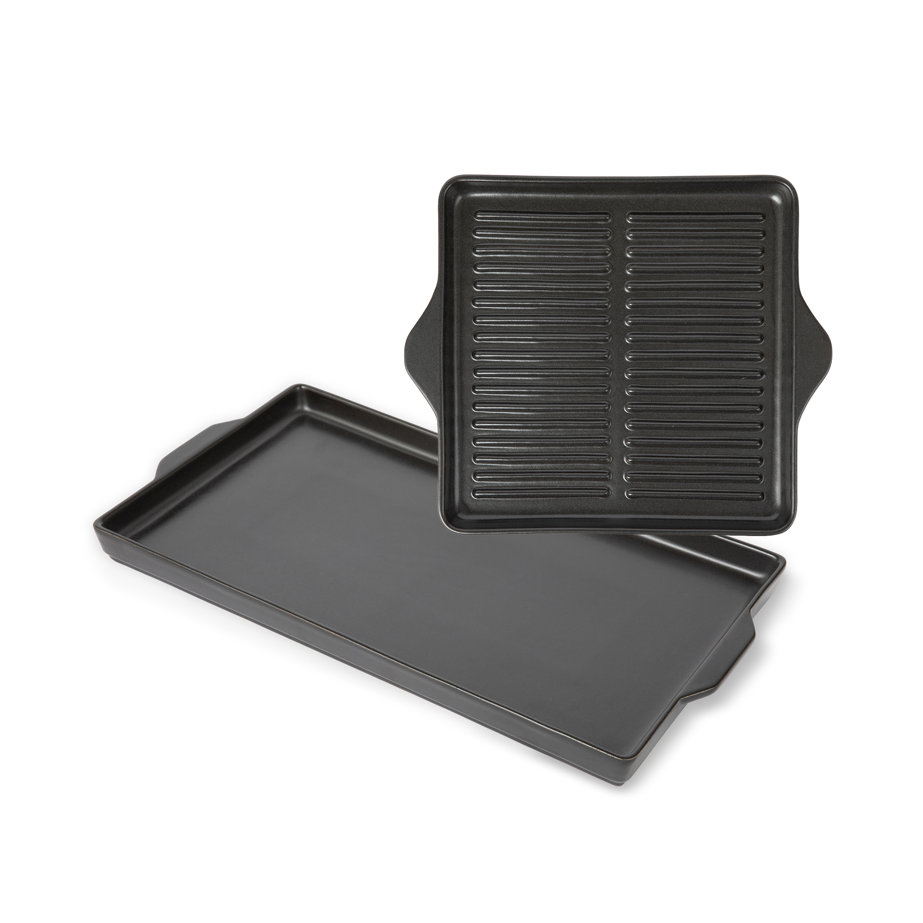 Indoor/Outdoor Ceramic Stoneware Grilling Duo Bundle
