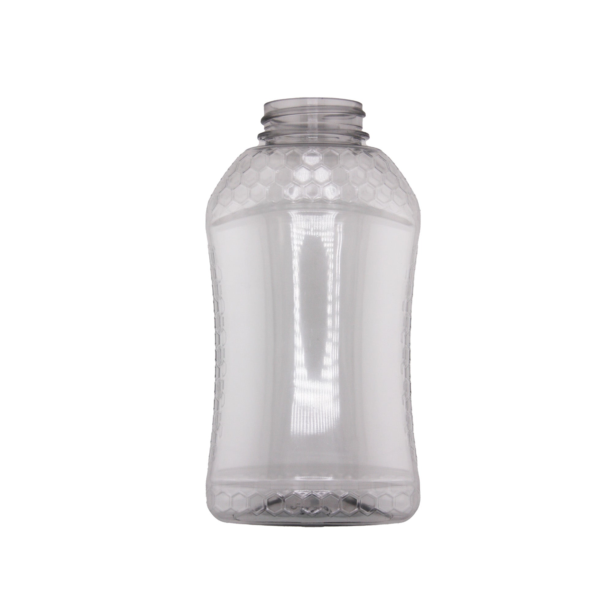 Clear Plastic Honeycomb (Hex) Embossed Hourglass Container 10.67 fl oz (290 Pack)
