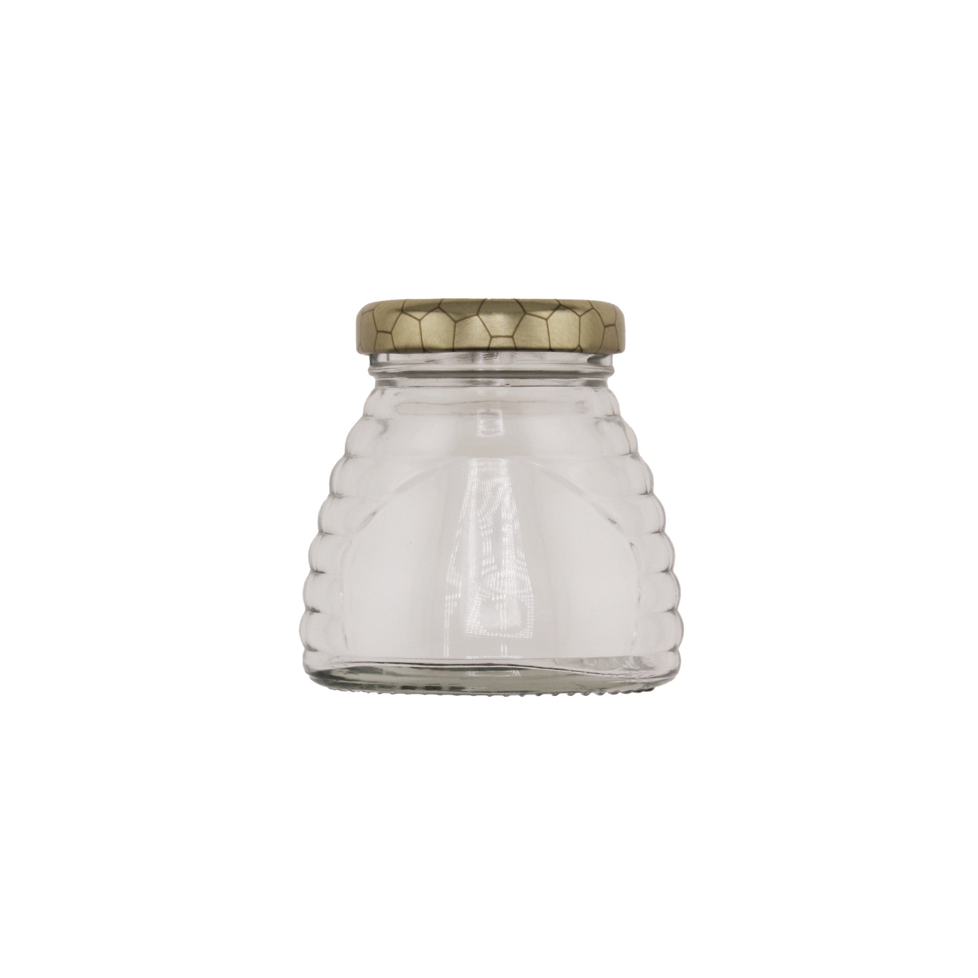 Clear Glass Classic Beehive Skep Jar with Lid 2 fl oz (24 Pack)