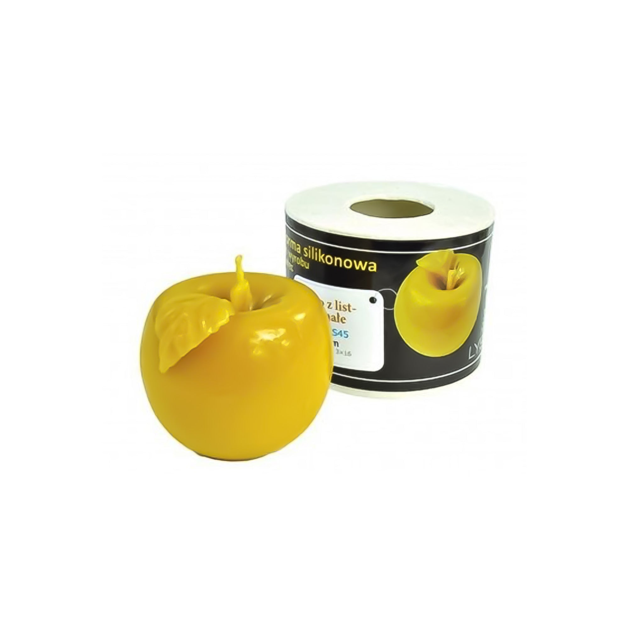 Apple with Leaf Candle Mold
