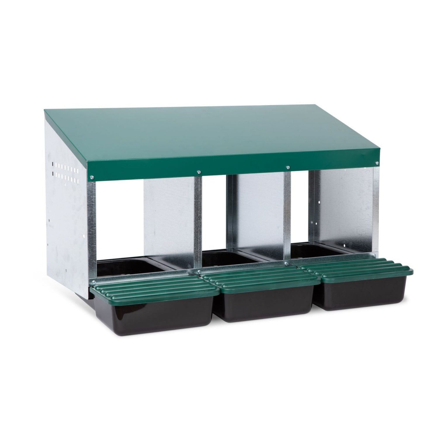 3 Compartment Roll Out Nesting Box with Compact Lids