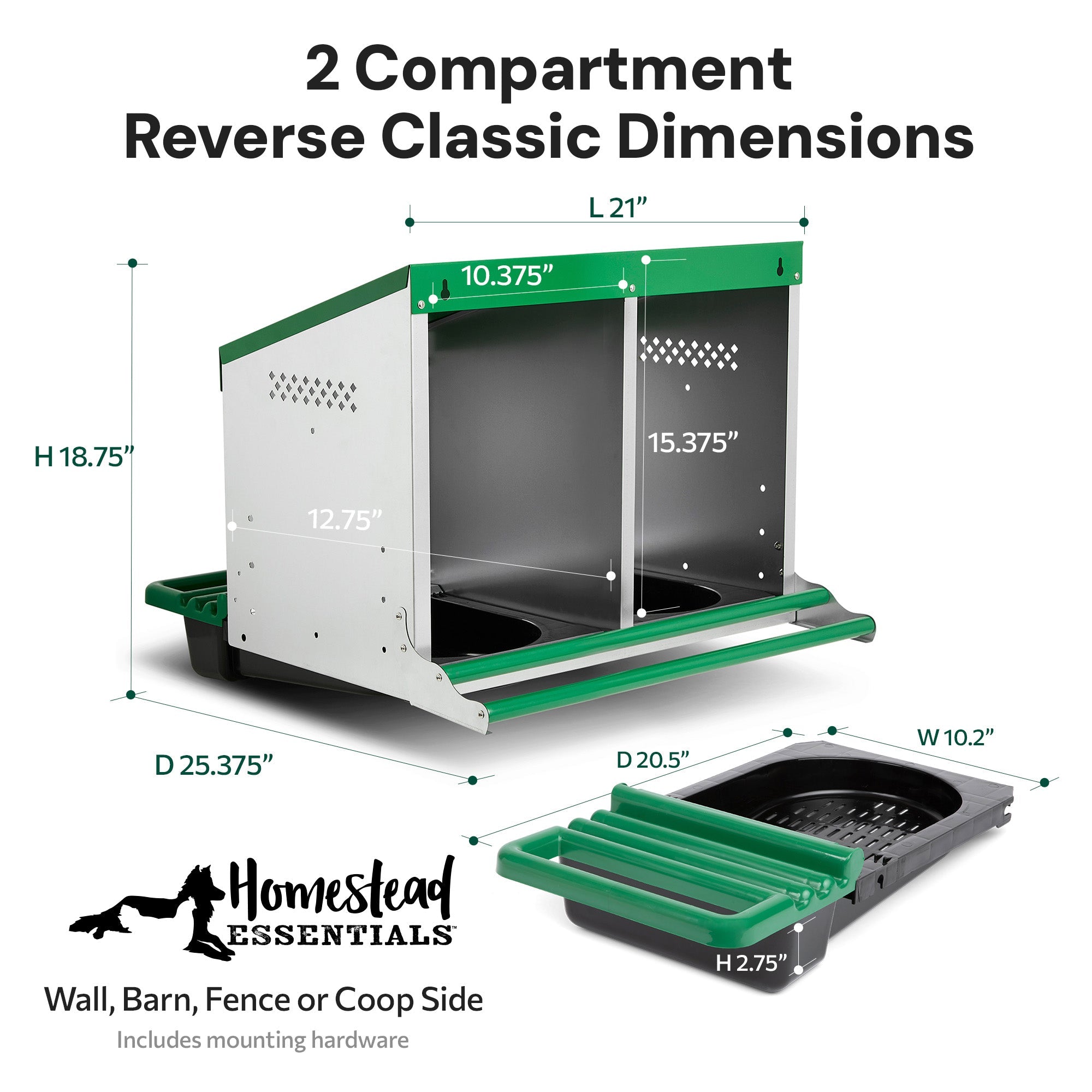 Galvanized Chicken Nesting Box with External Egg Collection System