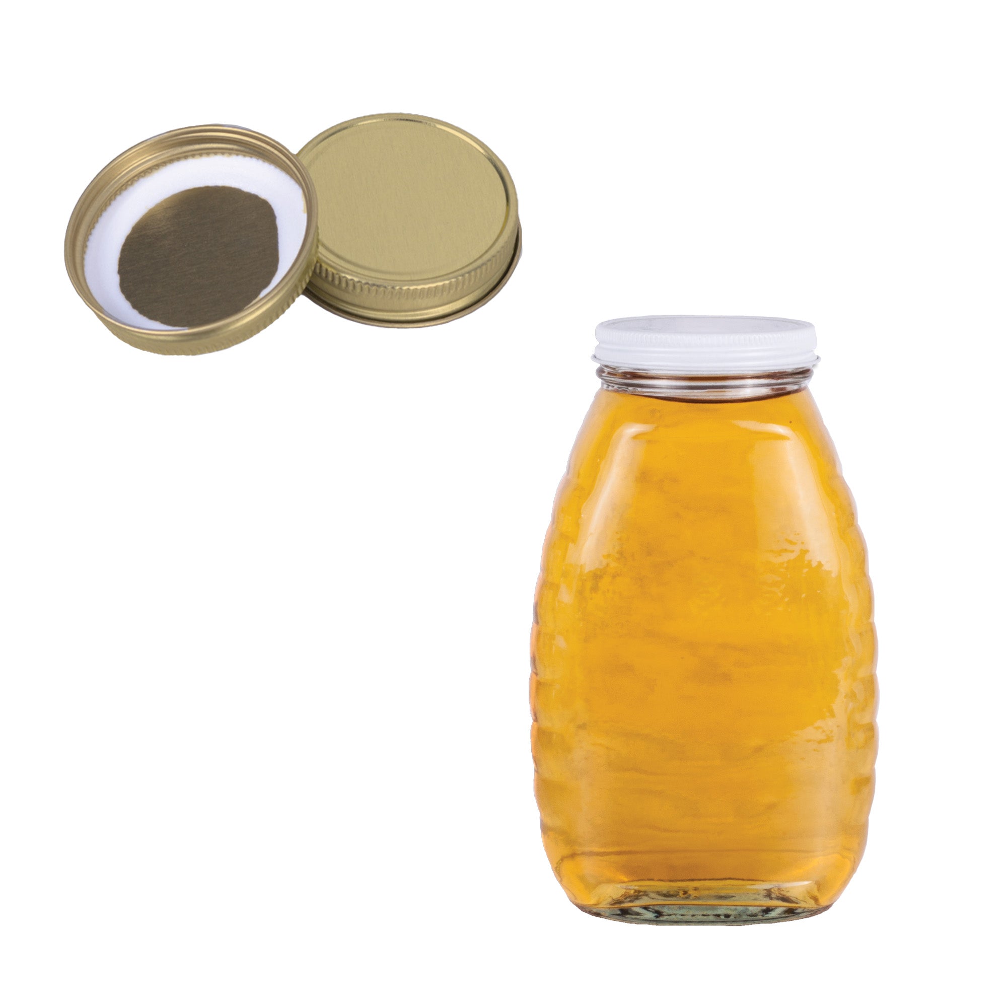 Clear Glass Queenline Jar with Lid 5.33 fl oz (24 Pack)