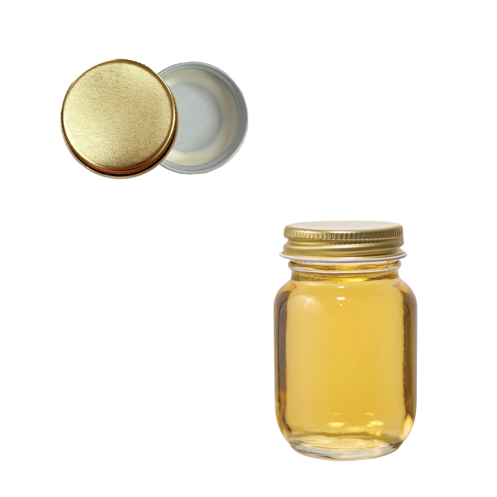 Clear Glass Mini Mason Jar with Lid 2 fl oz (24 Pack)